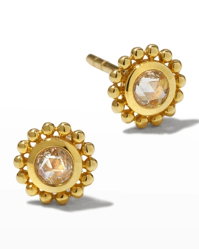 Shop Lagos Covet Gold 3mm Rose-cut Diamond Stud Earrings