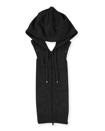 Shop Veronica Beard Cashmere Hoodie Dickey In Black