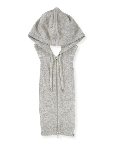 Shop Veronica Beard Cashmere Hoodie Dickey In Grey