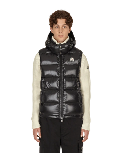 Moncler Bormes Hooded Quilted-down Gilet In Black | ModeSens