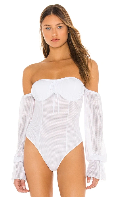 Shop Majorelle Kaia Bodysuit In White
