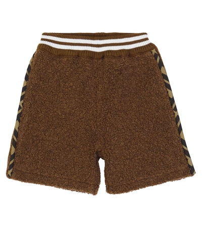Shop Fendi Wool-blend Shorts In Teddy