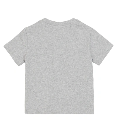 Shop Fendi Short-sleeved Cotton T-shirt In Grigio Melange