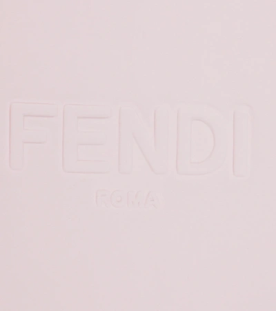 Shop Fendi Baby Logo Cotton Blanket In Rosa Baby