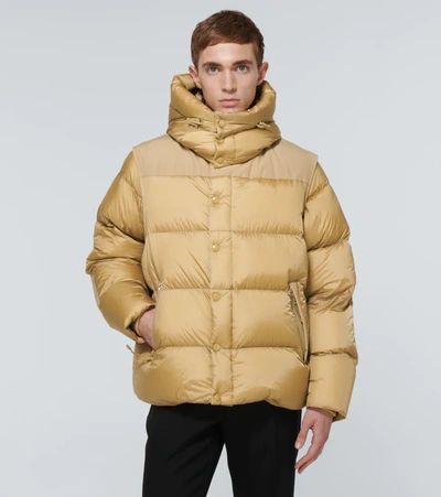 Shop Burberry Down Jacket In Honey