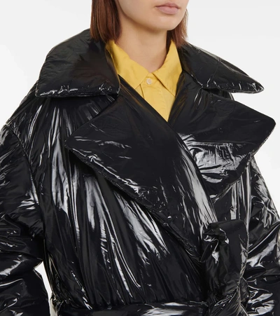 Shop Acne Studios Nylon Puffer Coat In Black