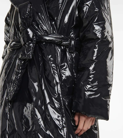 Shop Acne Studios Nylon Puffer Coat In Black