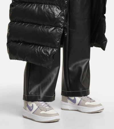 Shop Nike Dunk High Rebel Leather Sneakers In Sail/iron Purple-college Grey