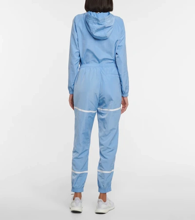 Shop Adam Selman Sport Taped Mid-rise Trackpants In Powder Blue