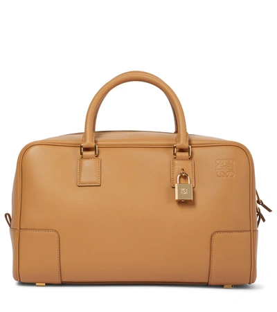 Shop Loewe Amazona 28 Leather Tote In Warm Desert