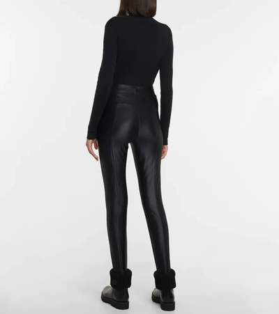 Shop Moncler High-rise Leggings In Black