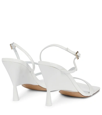 Shop Gia Borghini Gia/rhw Rosie 5 Leather Sandals In White