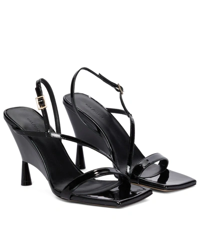Shop Gia Borghini Gia/rhw Rosie 5 Leather Sandals In Black