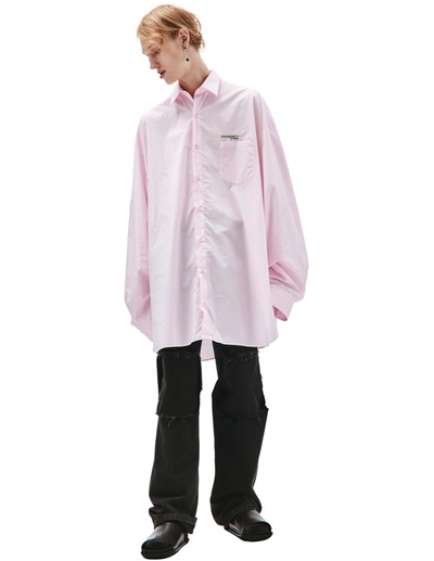 Raf Simons Pink Oversize Synchronicity Shirt In Pink