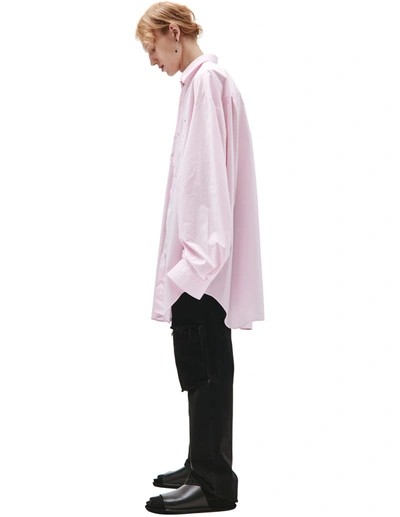 Shop Raf Simons Pink Oversize Synchronicity Shirt