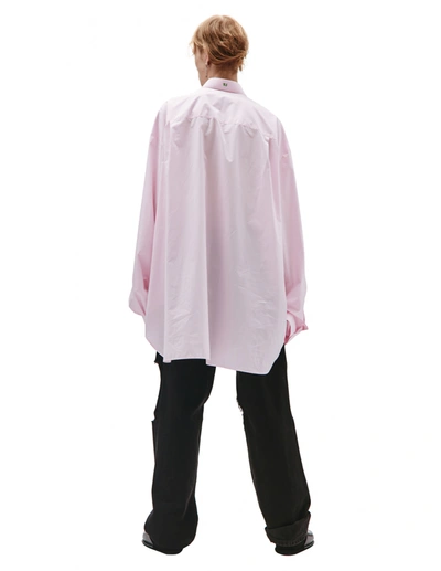 Shop Raf Simons Pink Oversize Synchronicity Shirt