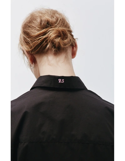 Shop Raf Simons Black Oversize Synchronicity Shirt