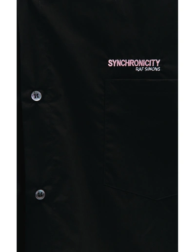 Shop Raf Simons Black Oversize Synchronicity Shirt