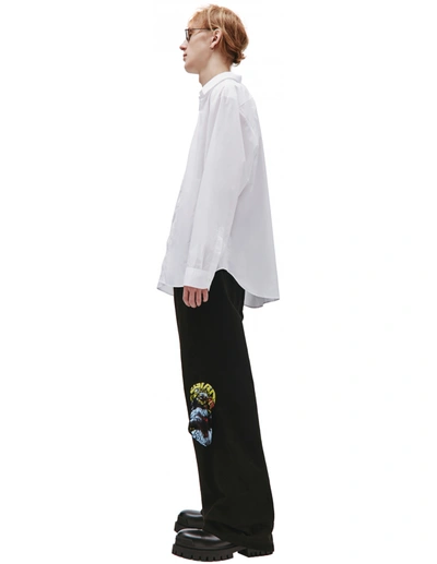 Raf Simons White Logo Shirt With Hood
