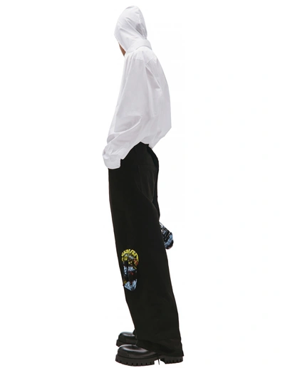Raf Simons Black Graphic Print Jeans In Black