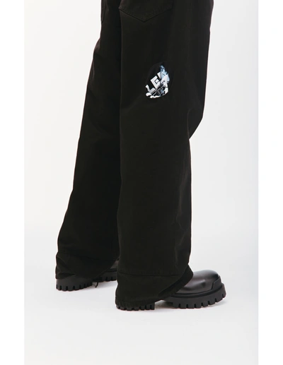 Raf Simons Black Graphic Print Jeans In Black