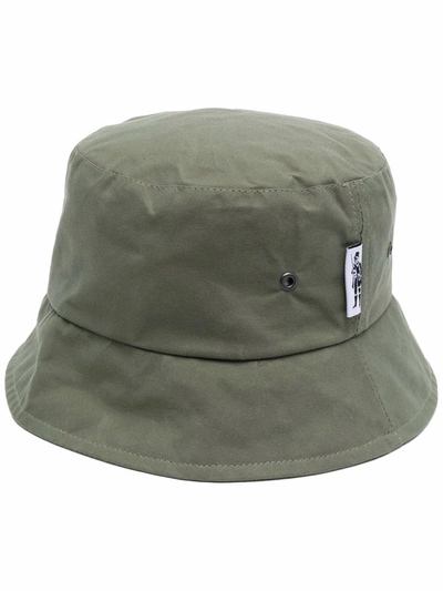 Shop Mackintosh Waxed Cotton Bucket Hat In Grün