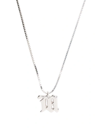 Shop Misbhv Monogram Pendant Necklace In Silber