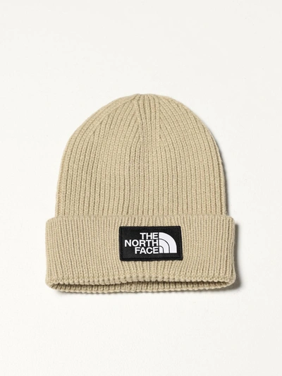 Shop The North Face Bobble Hat With Embroidered Logo In Beige