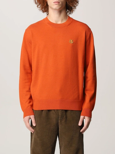 Shop Kenzo Wool Sweater With Tiger In Orange