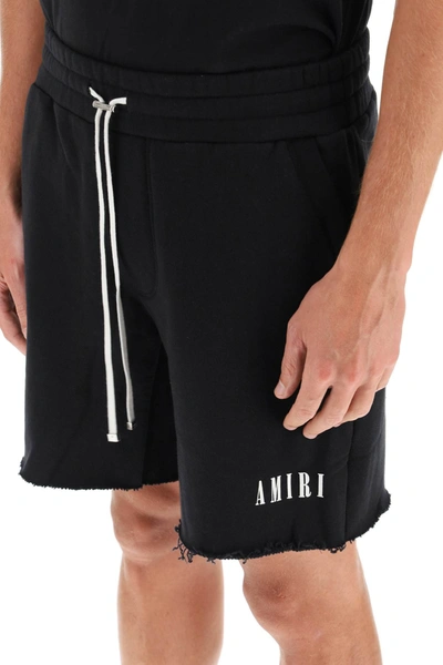 Shop Amiri Core Logo Sweatshorts In Black,white