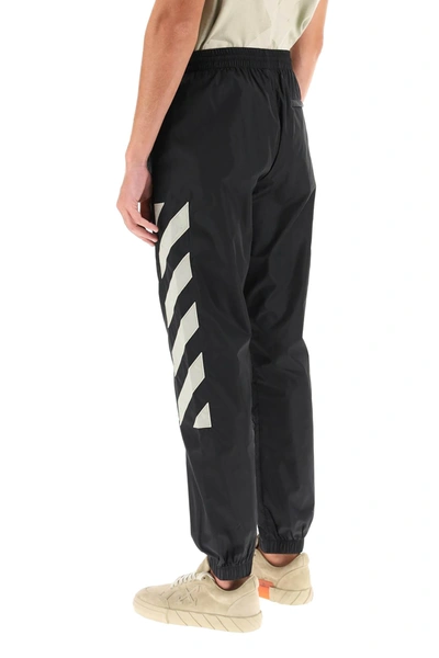 Shop Off-white Recycled Nylon Trackpants In Black,beige