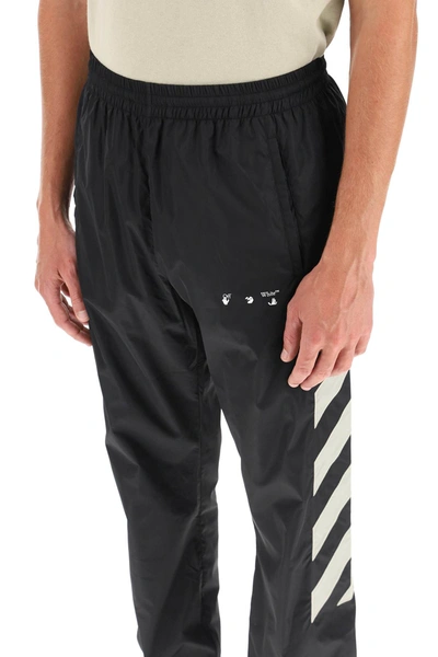 Shop Off-white Recycled Nylon Trackpants In Black,beige