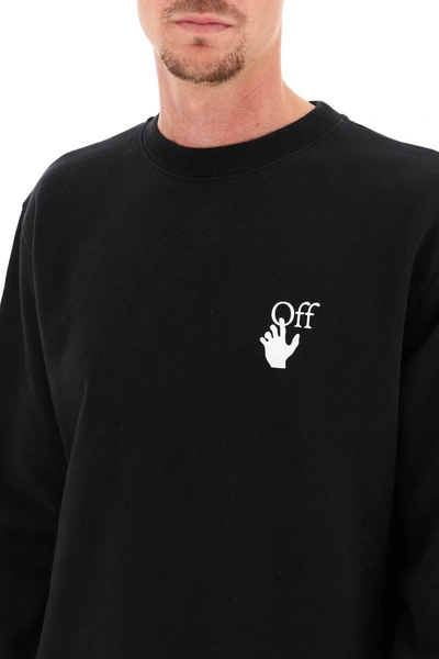 Shop Off-white Caravaggio Lute Crewneck Sweatshirt In Black