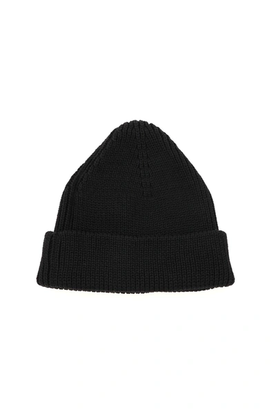 Shop Off-white Hand Off Wool Beanie Hat In Black