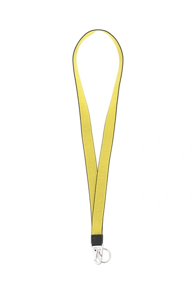 Shop Off-white Industrial Necklace Key Ring In Yellow,black