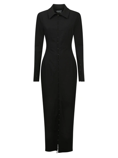 Shop Jacquemus Long Dress In Black