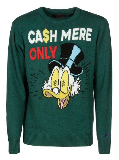 Shop Mc2 Saint Barth Ca$h Mere Only Sweater In Verde