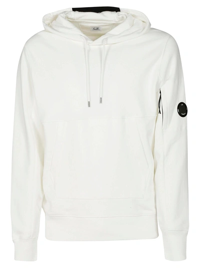 Shop C.p. Company Kangaroo Pocket Hoodie In Bianco