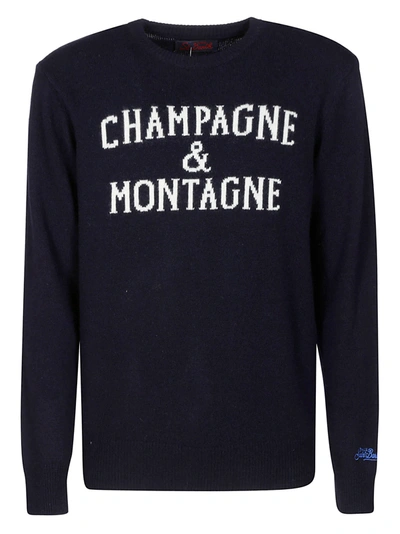 Shop Mc2 Saint Barth Champagne &amp; Montagne Sweater In Blu