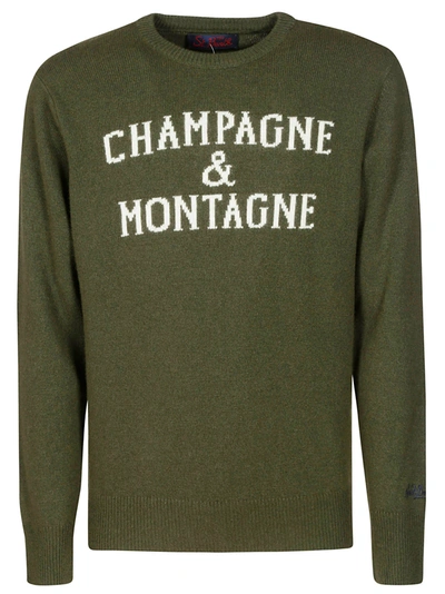 Shop Mc2 Saint Barth Champagne &amp; Montagne Sweater In Militare