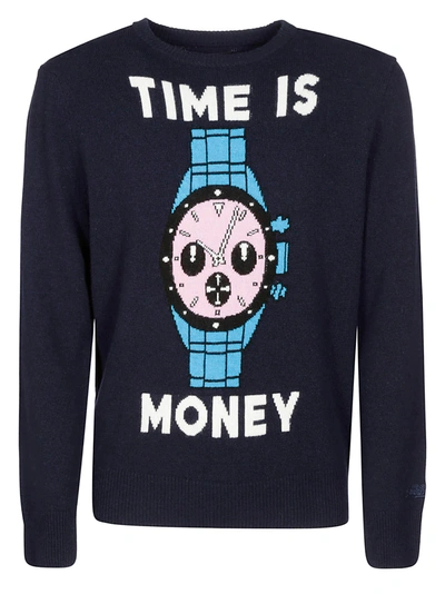 Shop Mc2 Saint Barth Time Is Money Sweater In Blu