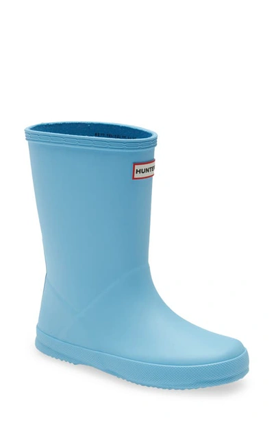 Shop Hunter Kids' First Classic Waterproof Rain Boot In Borealis Blue