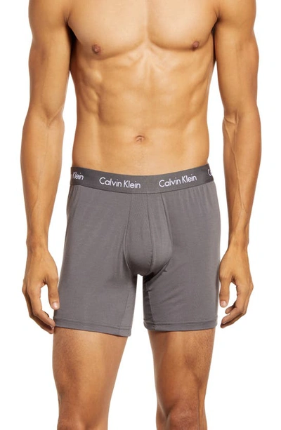 Shop Calvin Klein Body 3-pack Stretch Modal Boxer Briefs In V40 Bck/mdh/bvg