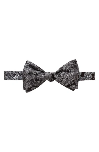 Shop Eton Paisley Bow Tie In Black