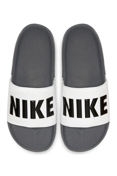 Shop Nike Offcourt Sport Slide In Dark Grey/ Black