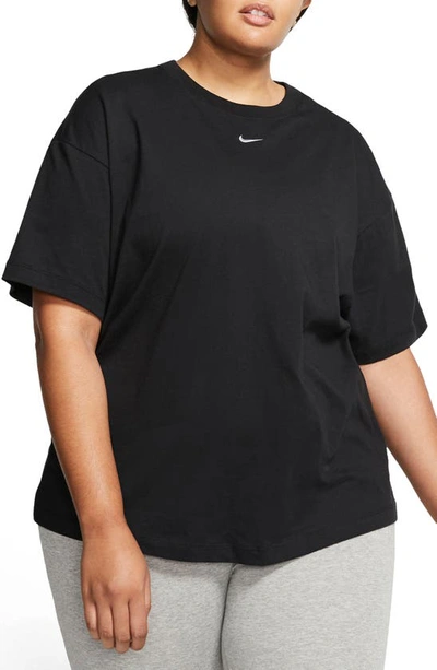 Shop Nike Sportswear Essential Crewneck T-shirt In Black/ White