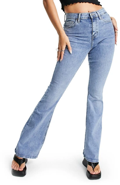 Topshop Jamie Flare High Waist Jeans In Bleach | ModeSens