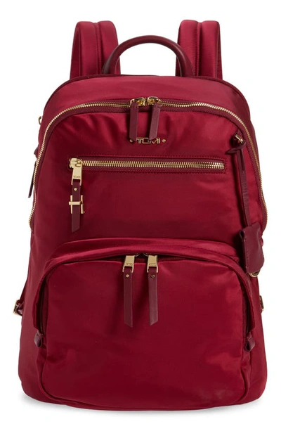 Shop Tumi Voyageur Hilden Backpack In Berry/ Gold