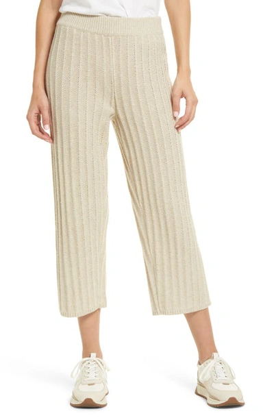 Shop Madewell Mclean Merino Wool Blend Sweater Pants In Heather Wishbone