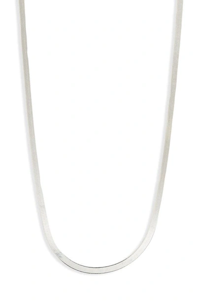 Shop Argento Vivo Herringbone Chain Necklace In Silver